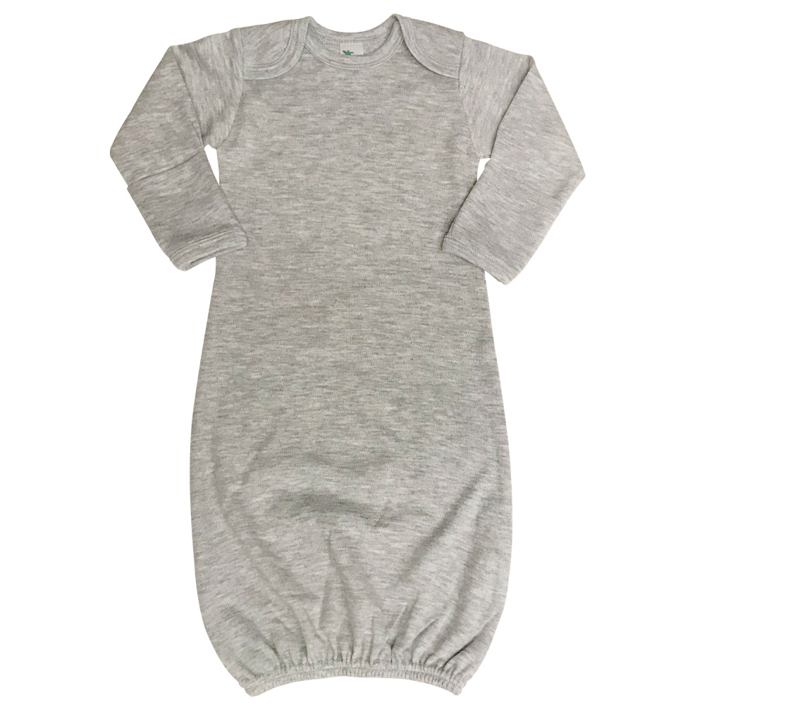 Laughing Giraffe - Baby Sleeping Gown  Fold Over Mittens | Open Sizing: Oatmeal / 0-3 months