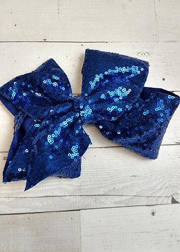 Sequin Texas Size Hair Bows: Red