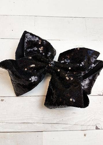 Sequin Texas Size Hair Bows: Red