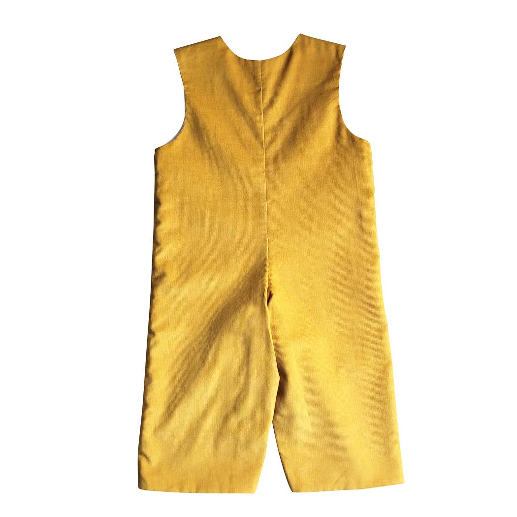 Marco and Lizzy - Celine and Lucas -Fall Mustard Colored Corduroy Boy Overalls: 2T