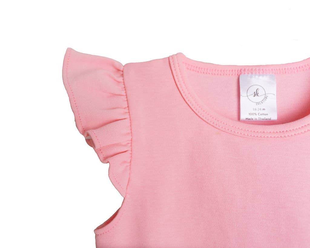 SK Blanks - Flutter Sleeve Bubble: Pink / 0-3M