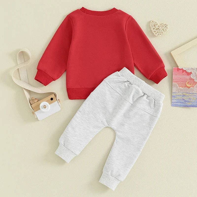 Lover Boy Infant/Toddler Chenille Letters Loungewear Set 6-12M