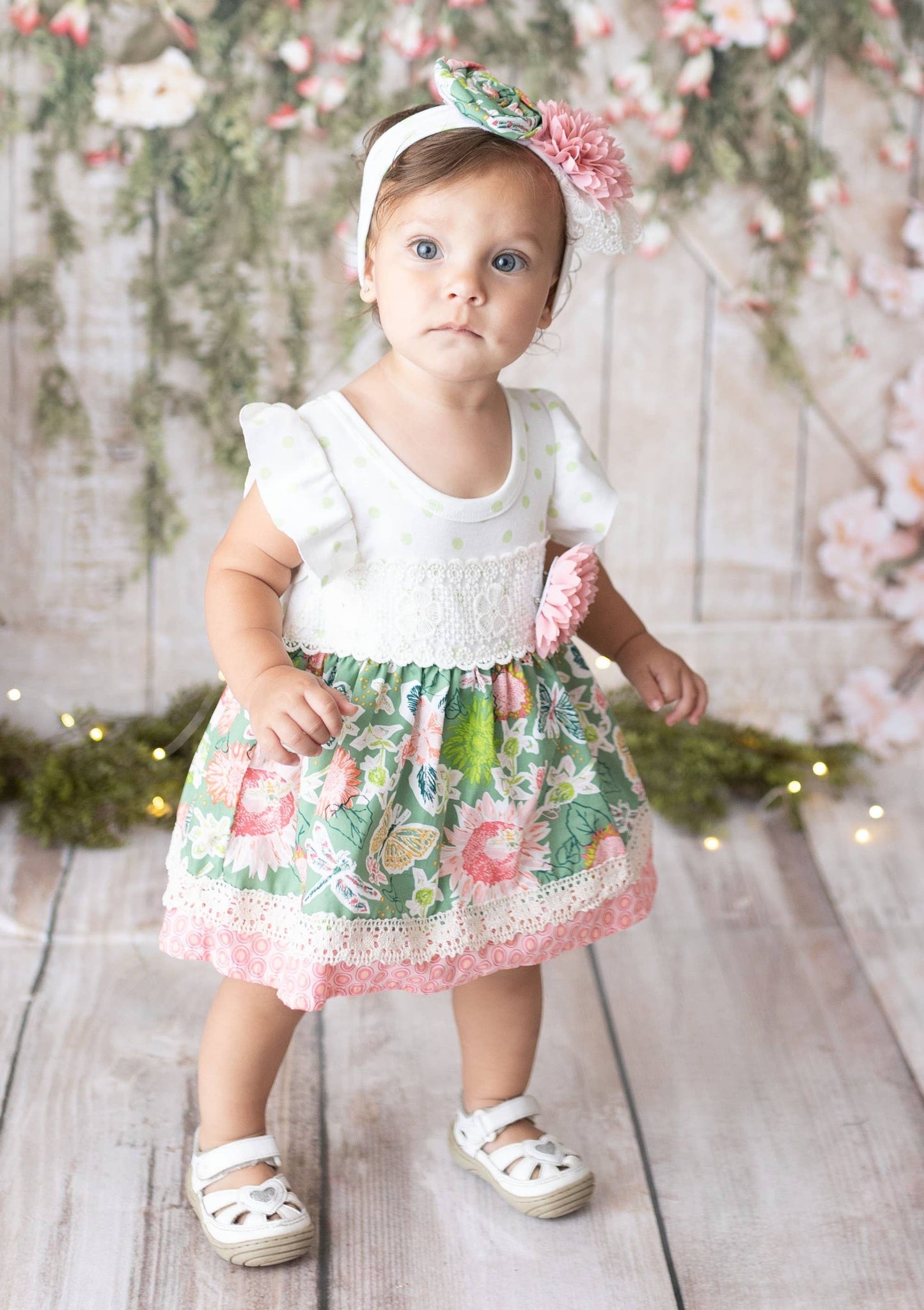 April Meadow Diaper Dress