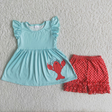 Crawfish Ruffle Short Set