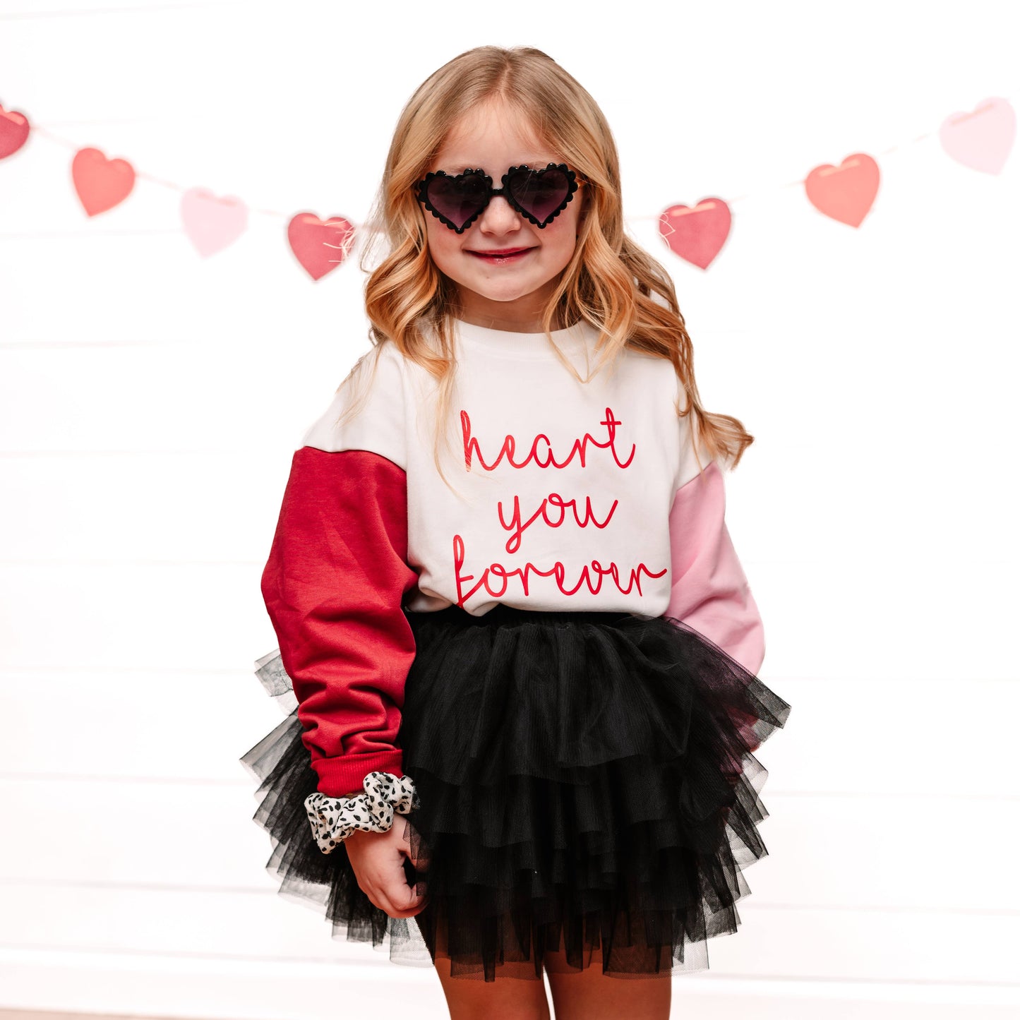 Heart You Forever Sweatshirt: Pink/ Red