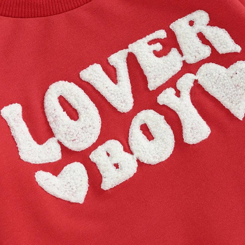 Lover Boy Infant/Toddler Chenille Letters Loungewear Set 6-12M