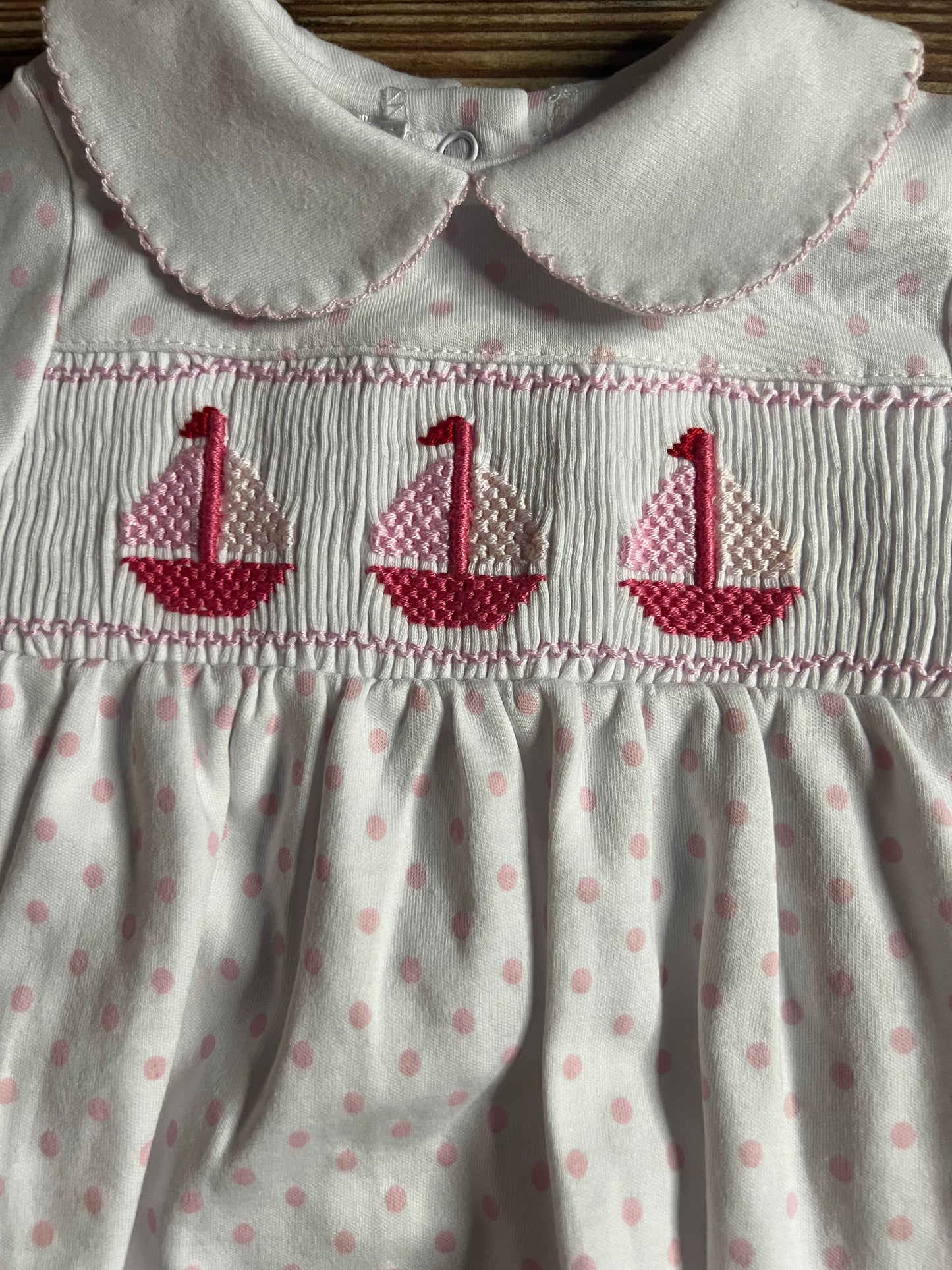 Smocked Sailboats Gown