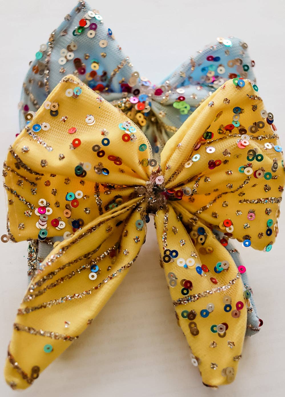 Baby Blue Sparkle Bow: Clip