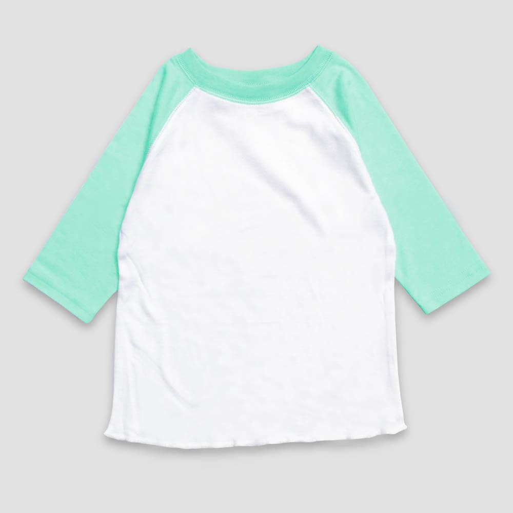 Laughing Giraffe - Toddler & Kids Pastel Raglan Baseball T-Shirts - NO MINIMUM!: Youth Large / White/Pink