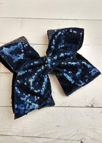 Sequin Texas Size Hair Bows: Red