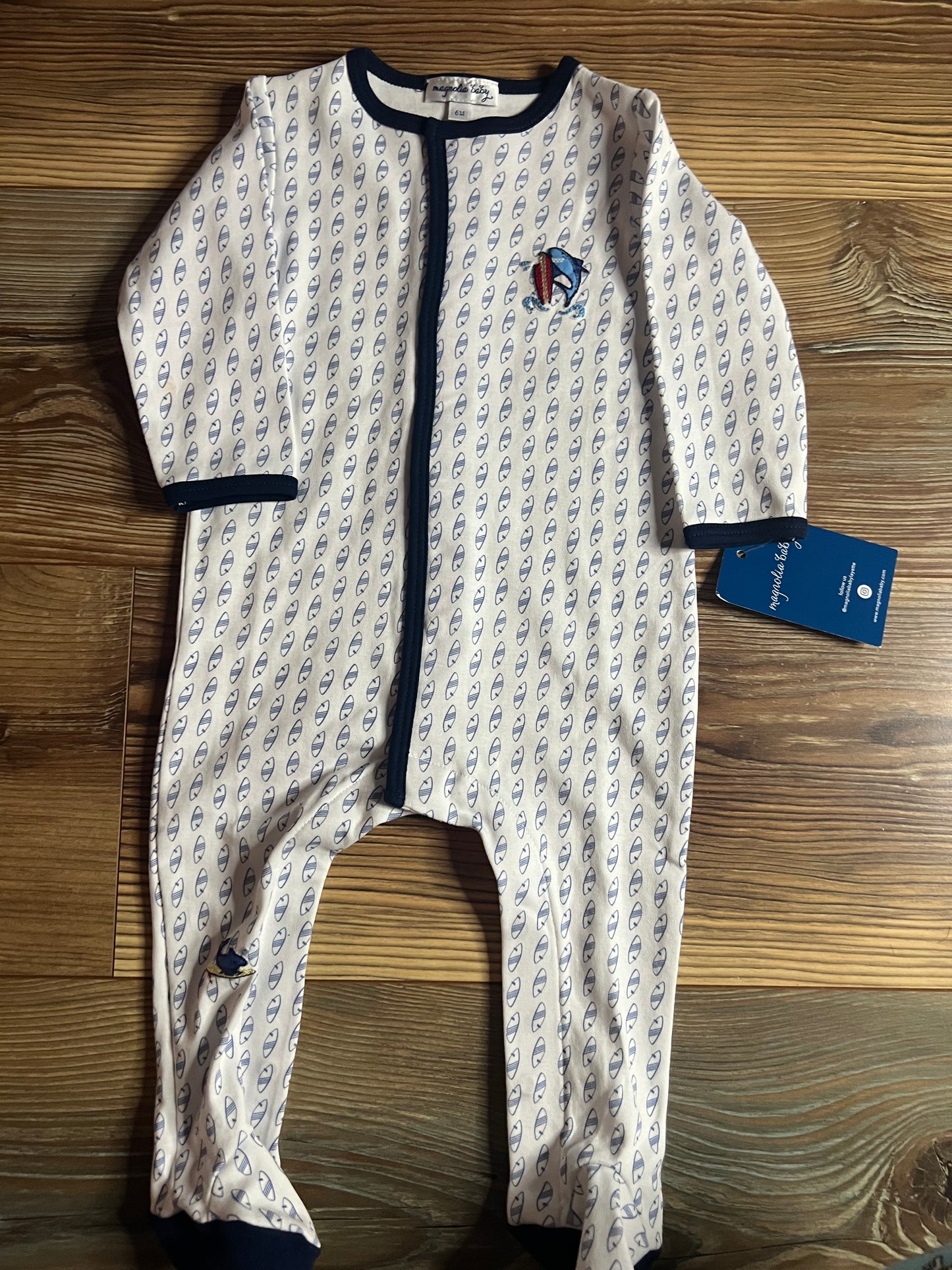 Surfin’ Shark Footed Romper