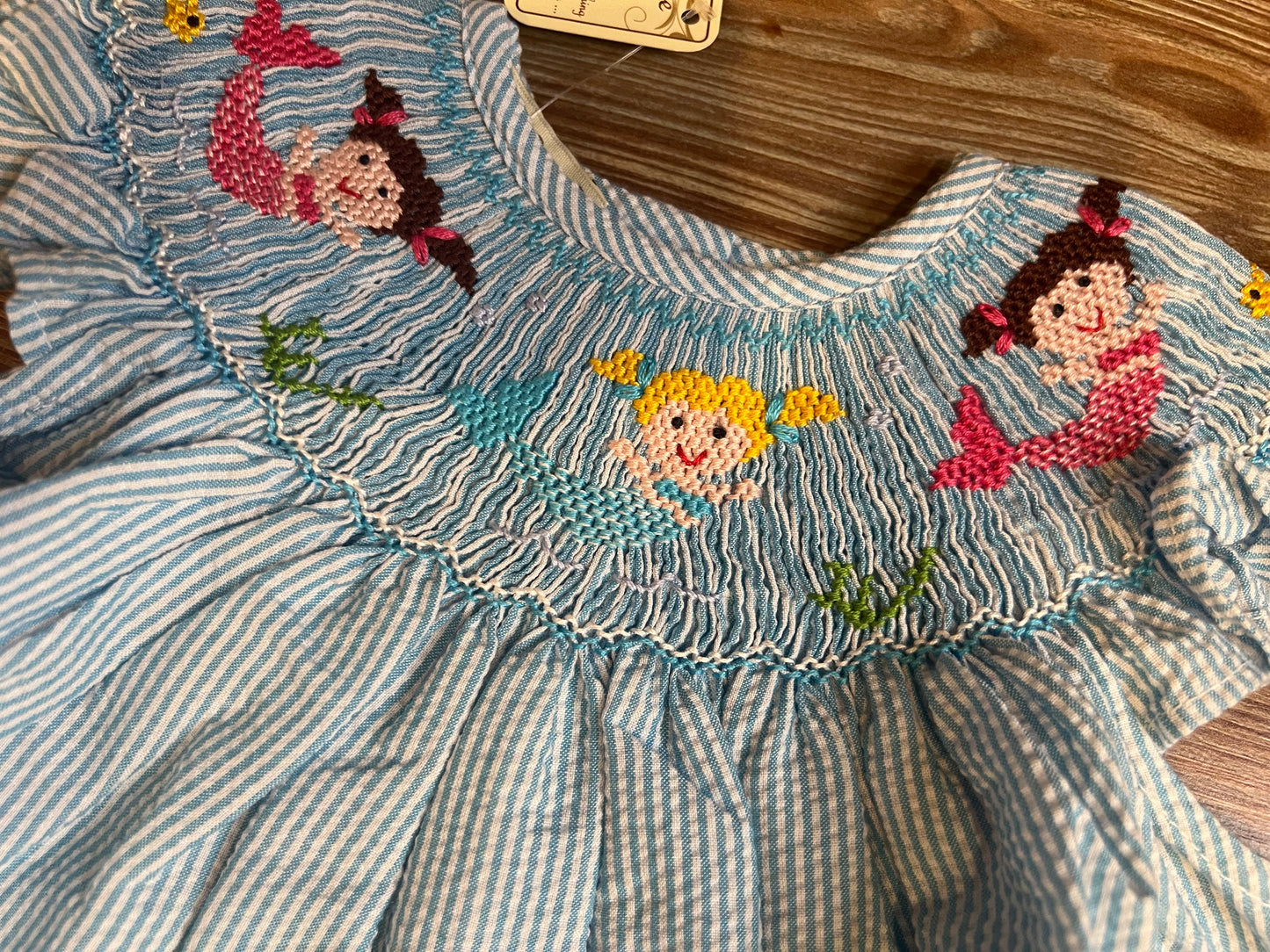 Classy Couture Smocked Bishop Mermaid Dress