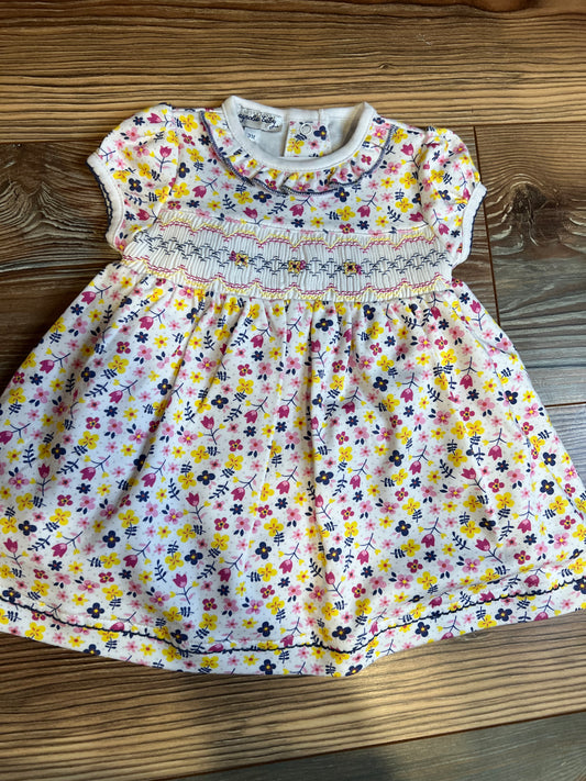 Smocked Floral Dress Set