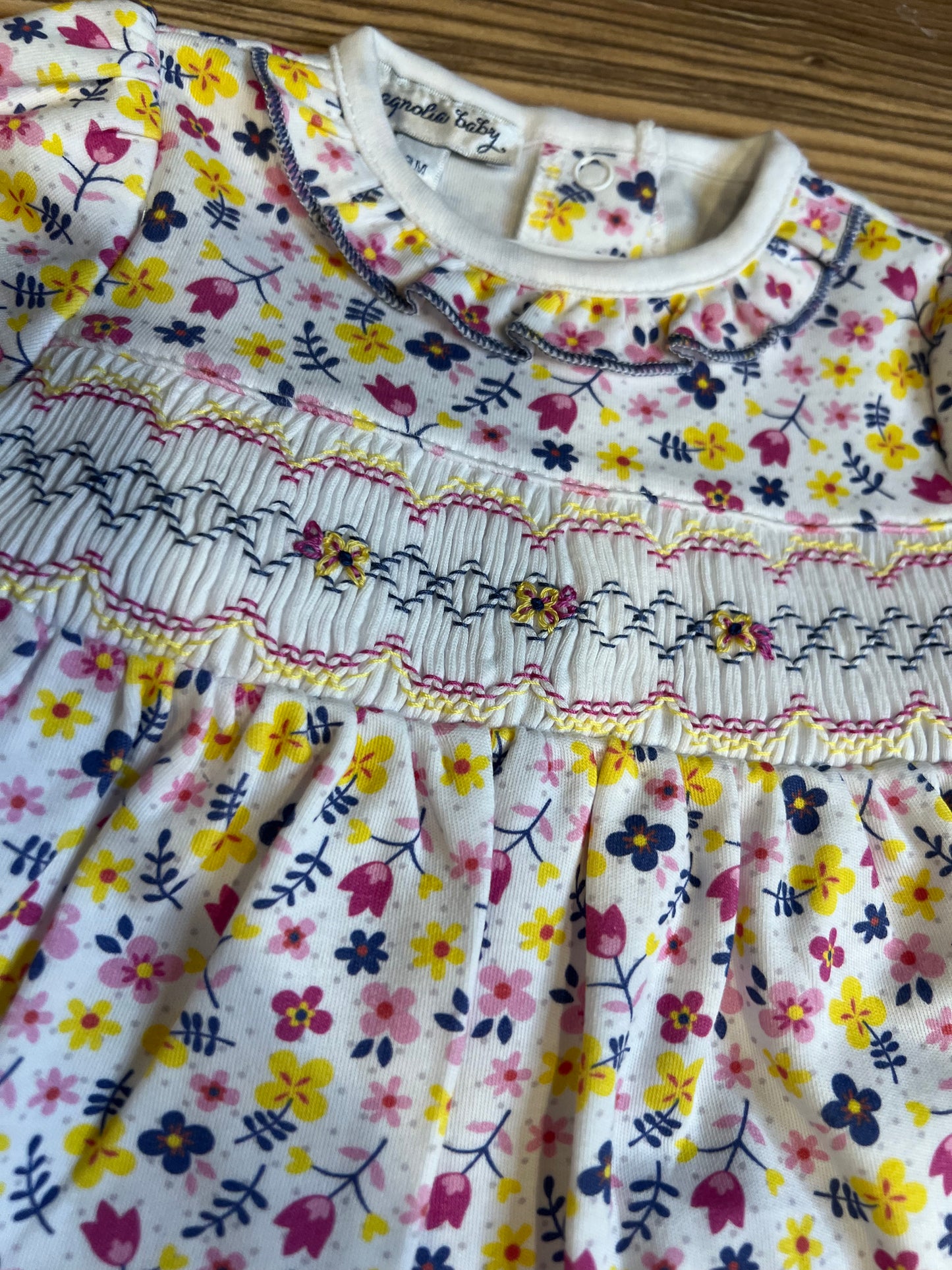 Smocked Floral Dress Set