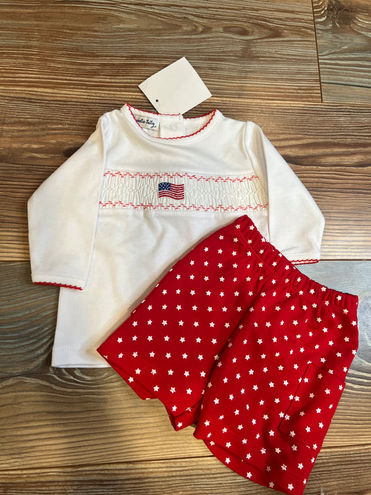 Smocked 2 Piece Flag Set (Long Sleeve)