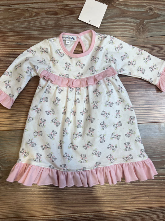 Vintage Sweet Pup Ruffle Dress Set