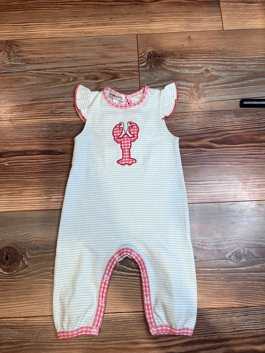 Lobster Appliqué Flutter Playsuit