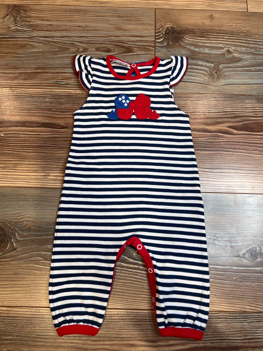 Stars, Stripes, and Bows Appliqué Flutter Playsuit