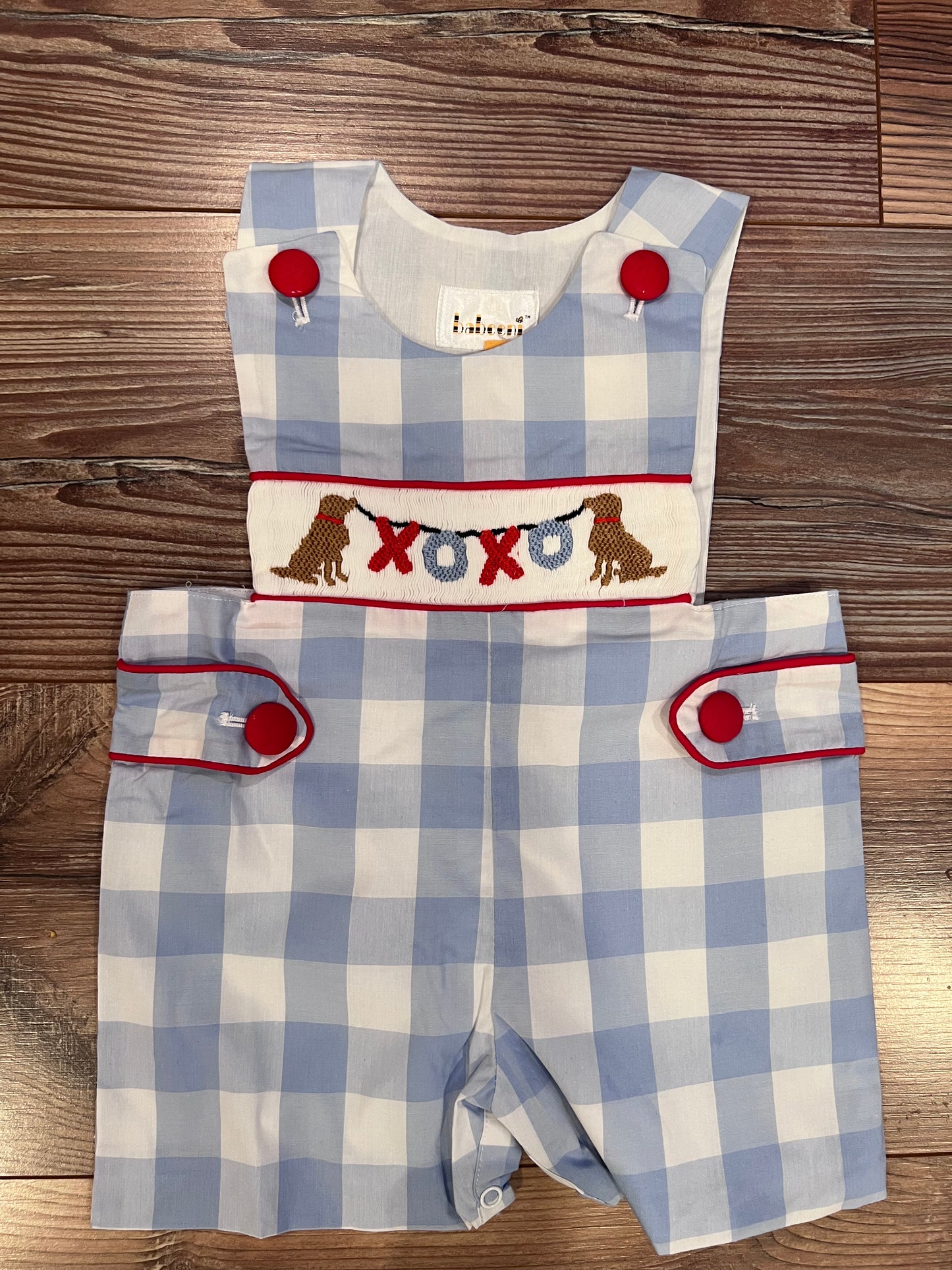 Smocked XOXO Boy’s Valentine Dog