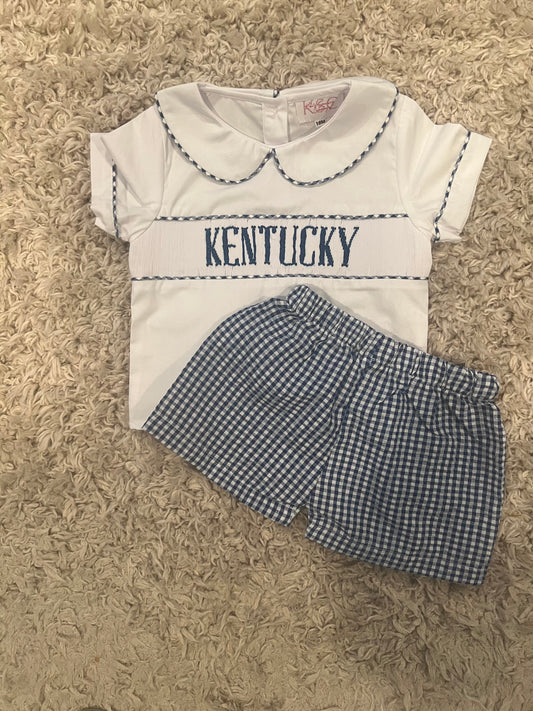 KY Smocked Peter Pan Short Set