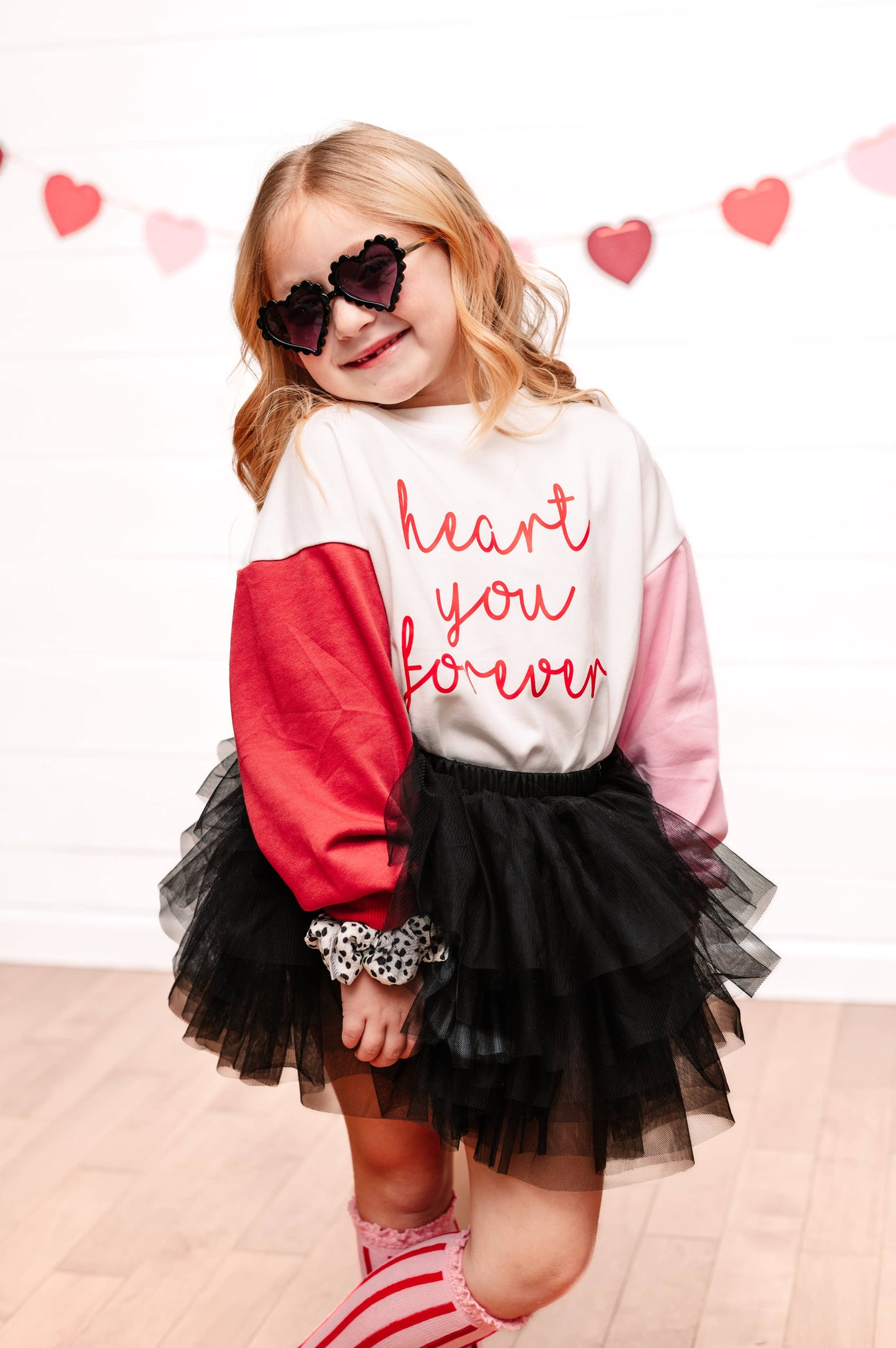 Heart You Forever Sweatshirt: Pink/ Red