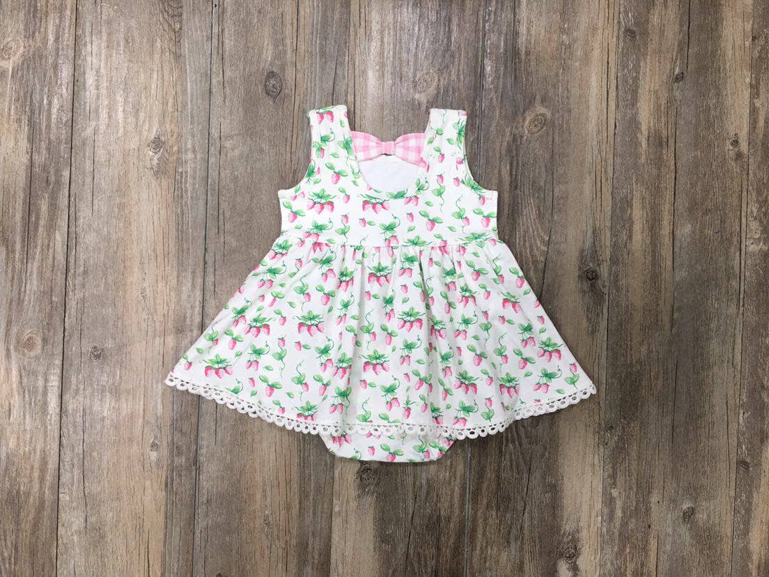 Spring Berries Bow Bubble Dress