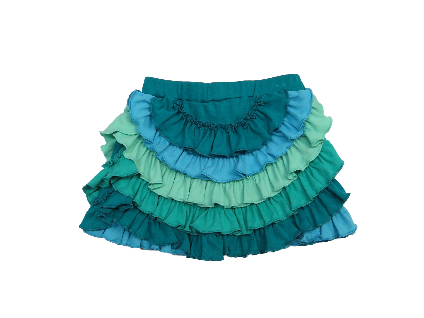 Lemon Loves Lime Boutique - GIRL-Ruffle Skort-Seaweed: 4YR