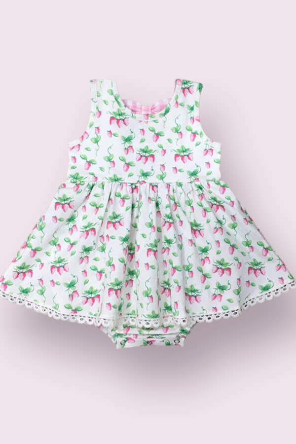 Spring Berries Bow Bubble Dress