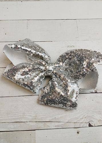 Sequin Texas Size Hair Bows: Red