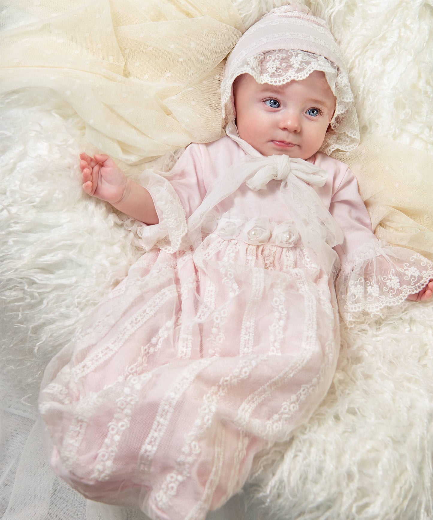 Precious Blush Gown Christmas gifts for Newborn Babies: 0-3M