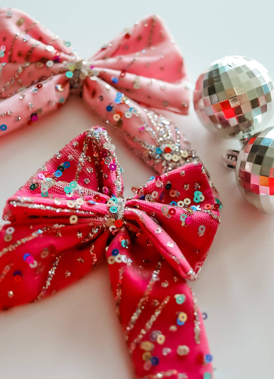 Baby Pink Sparkle Bow: Clip