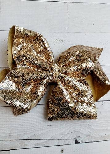 Sequin Texas Size Hair Bows: Red