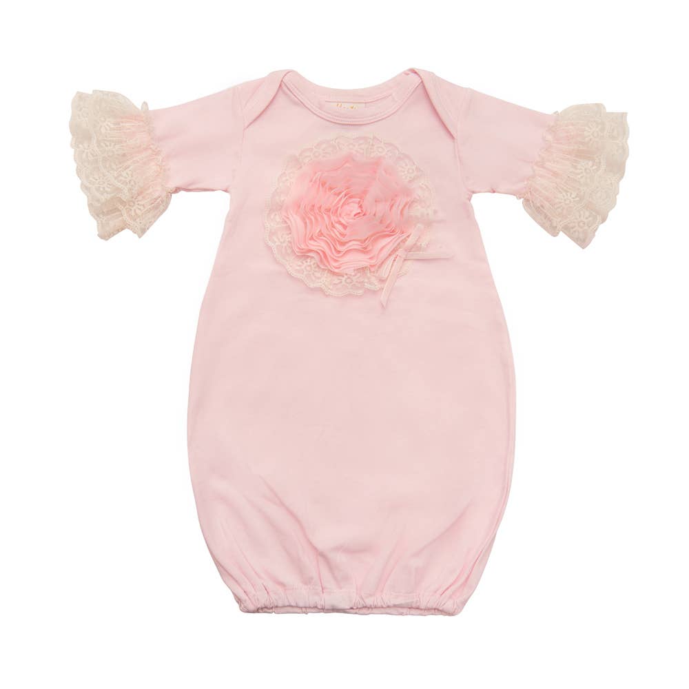 Vestido de bebé rosa con canción de cuna