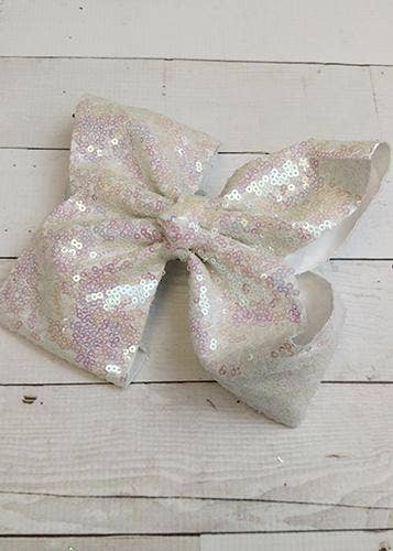 Sequin Texas Size Hair Bows: Red