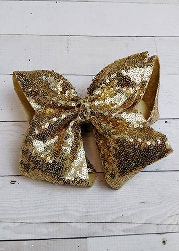 Sequin Texas Size Hair Bows: Red