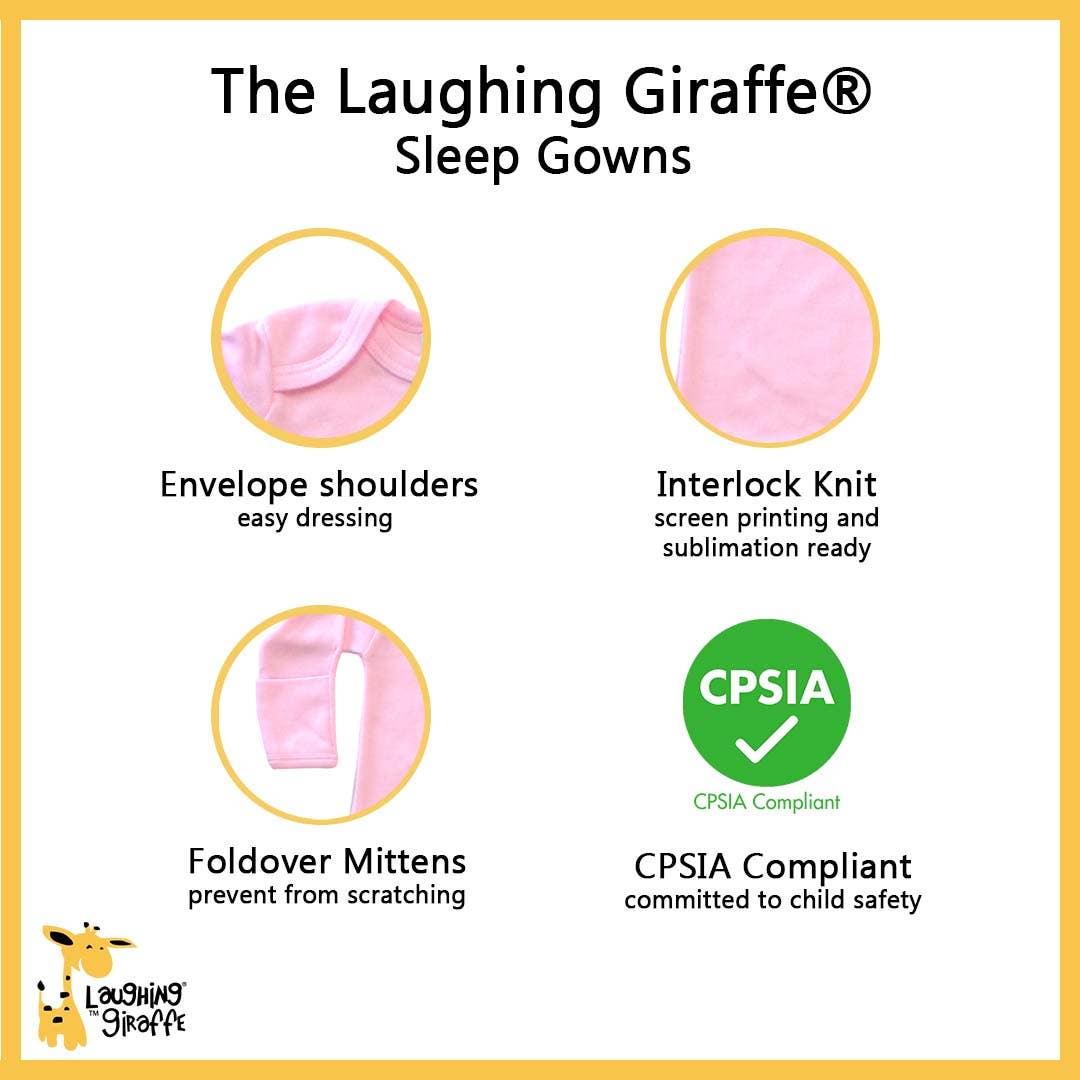 Laughing Giraffe - Laughing Giraffe Baby Sleeper Gown Blanks 0-3M