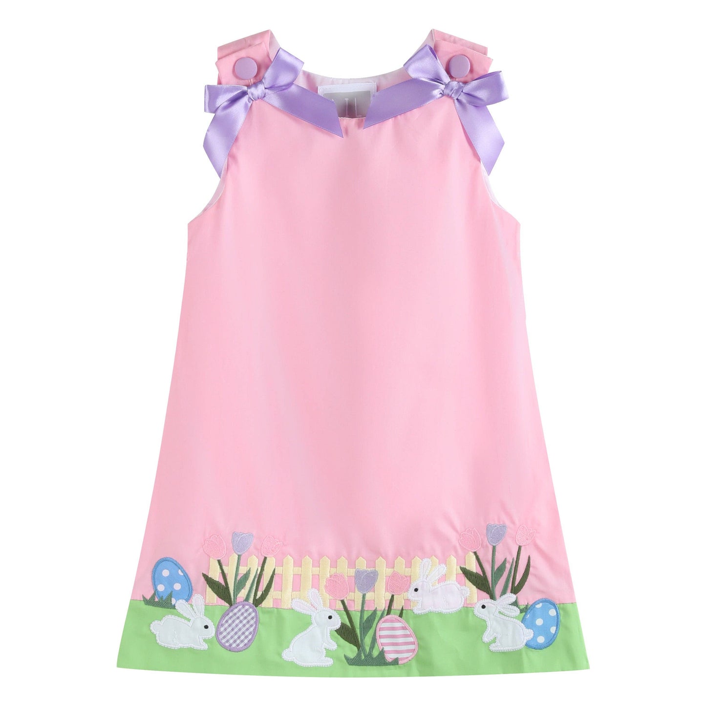 Lil Cactus - Pink Easter Bunny Garden Dress: 4T