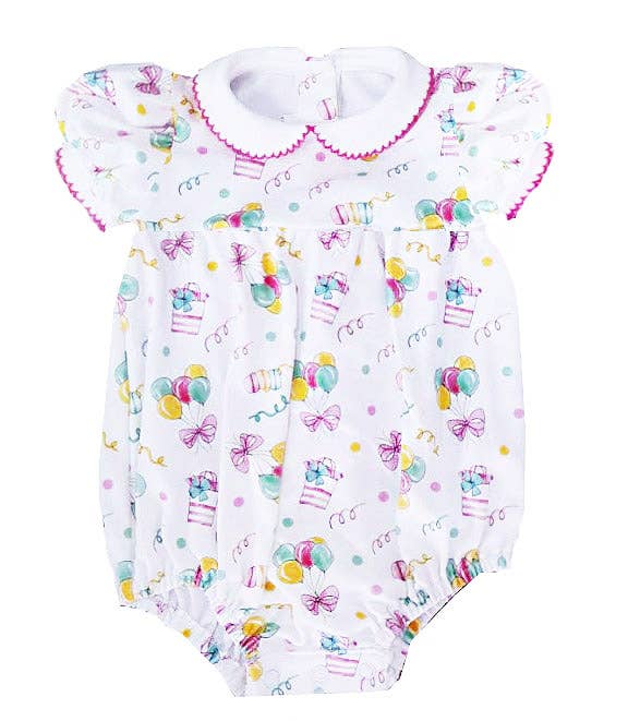 Birthday Pima Cotton Baby Girl Romper