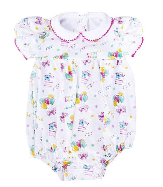 Birthday Pima Cotton Baby Girl Romper