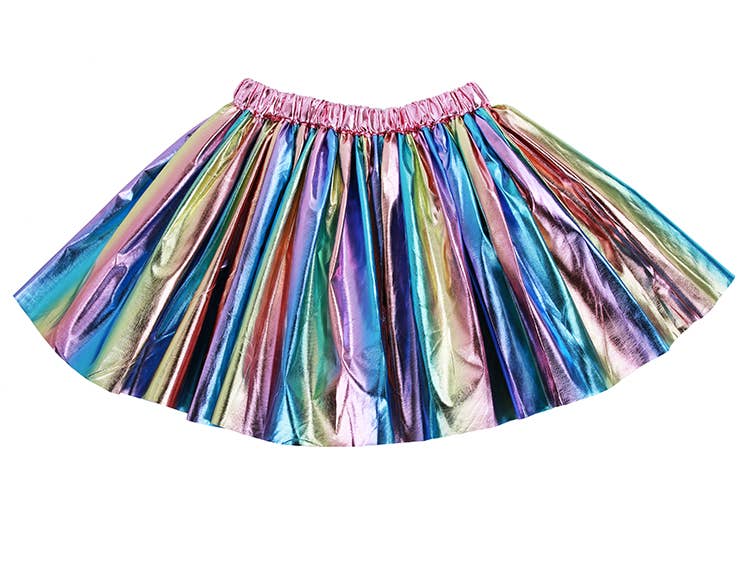 Sparkle Sisters by Couture Clips - Metallic Rainbow skirt: Pastel / 2-6 year