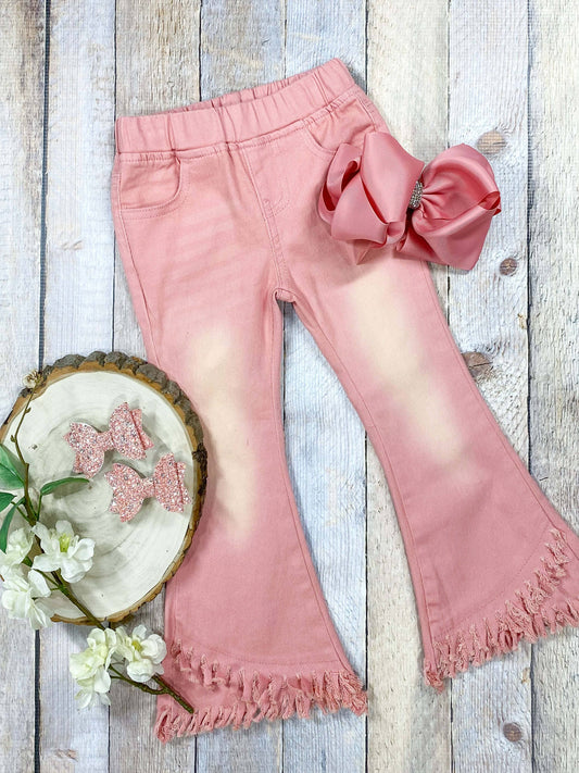 The Hair Bow Company - Light Pink Denim Jeans: 2T