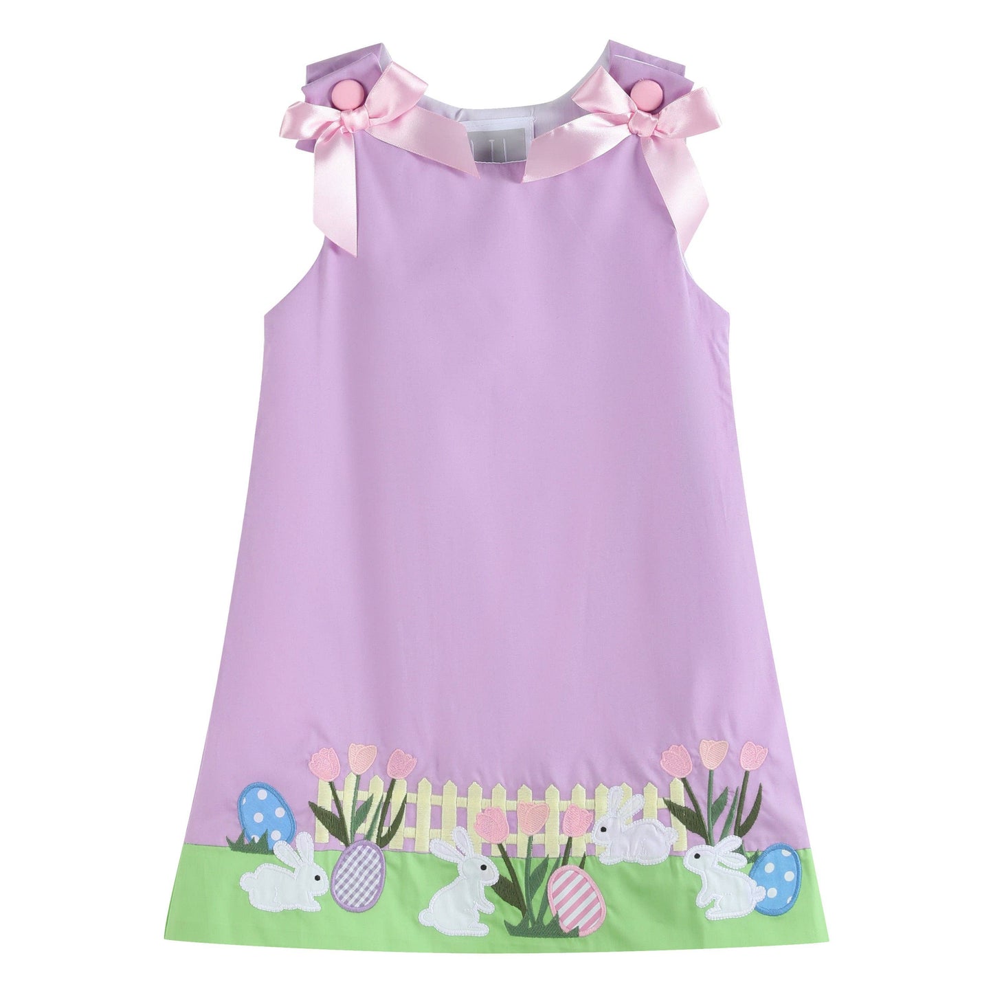 Lil Cactus - Purple Easter Bunny Garden Dress: 4T