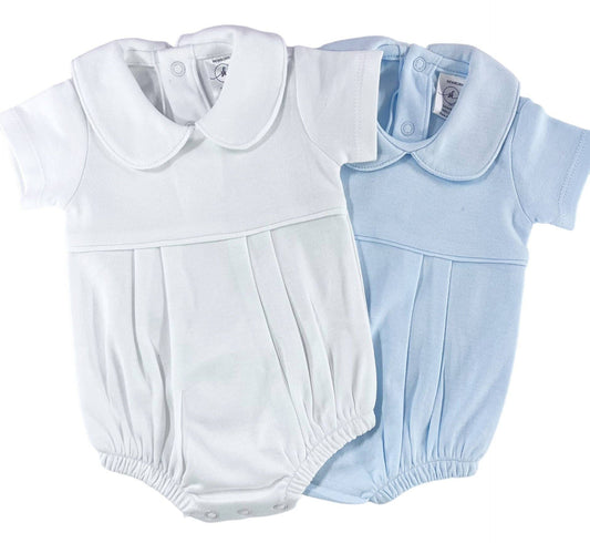 SK Blanks - Pleated Bubble-Short Sleeve Sleeve: Light Blue / 3-6M