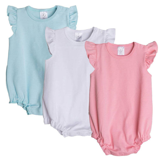 SK Blanks - Flutter Sleeve Bubble: Pink / 2T