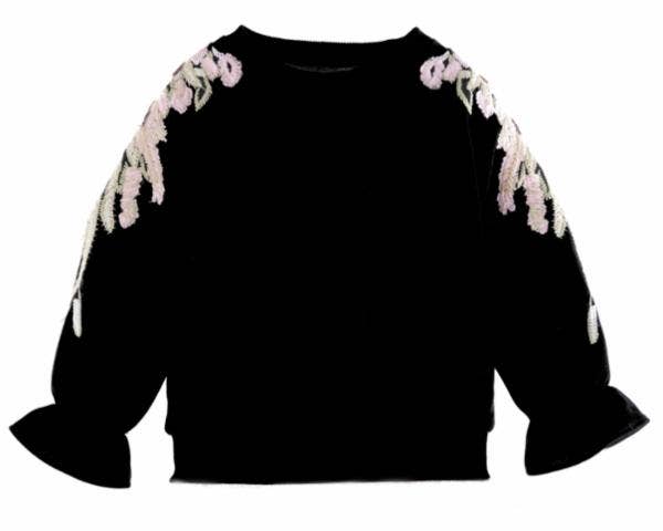 Sudadera con bordado floral