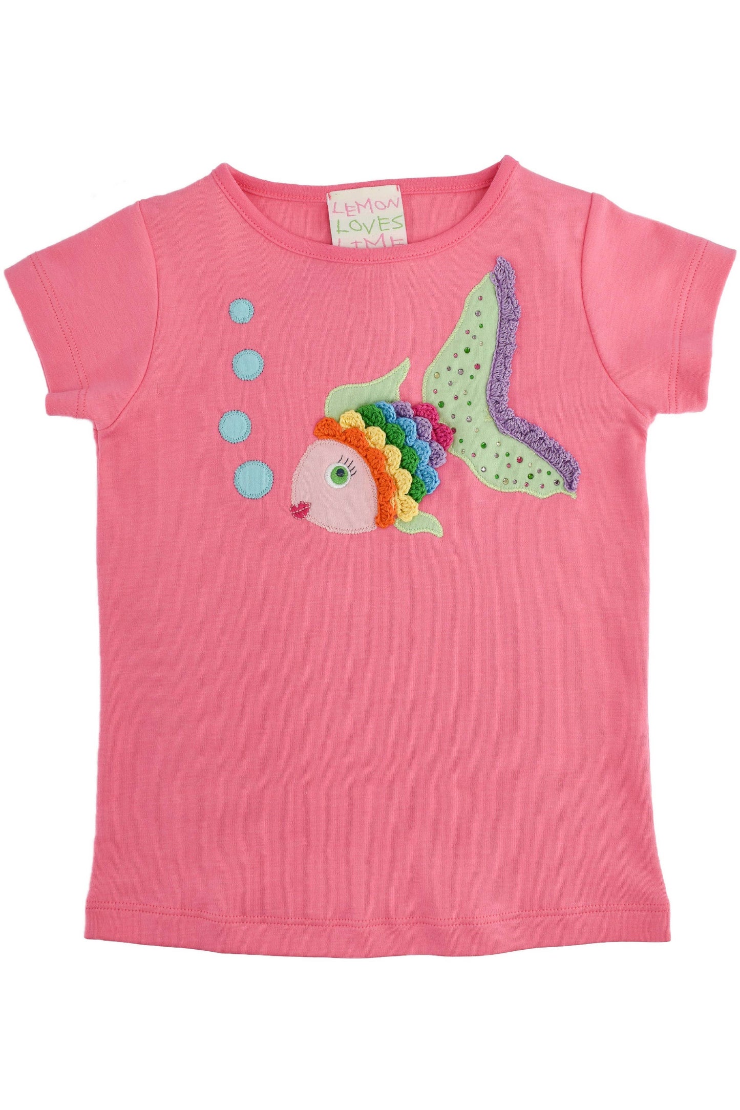 Lemon Loves Lime Boutique - GIRL-Rainbow Fish Tee: 6YR