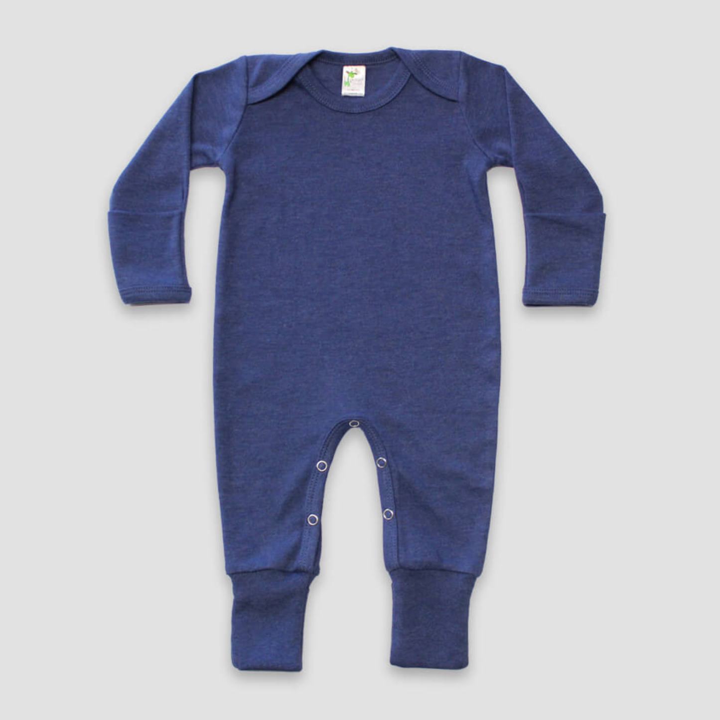 Melange Blank Baby Romper: Denim Heather / Newborn