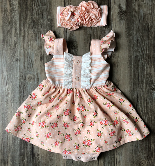 Girl Bubble Dress + Headband