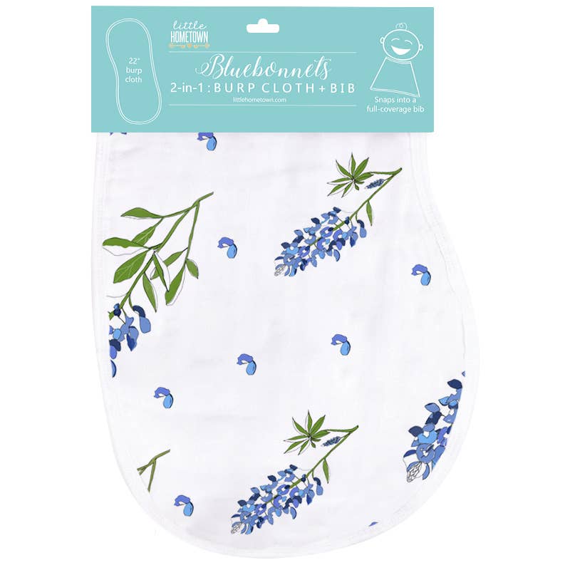 Bluebonnets Burp and Bib (Unisex)