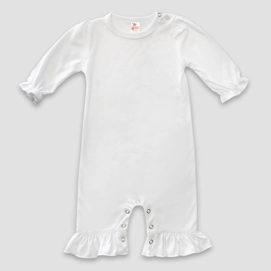 Baby Ruffle Long Sleeve Romper Polyester | Open Sizing: 3-6 months